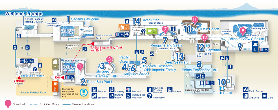 Map of Enoshima Aquarium